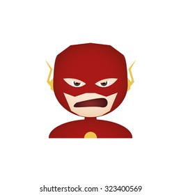Isolated boy with a halloween costume and a facial expression