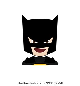 Isolated boy with a halloween costume and a facial expression
