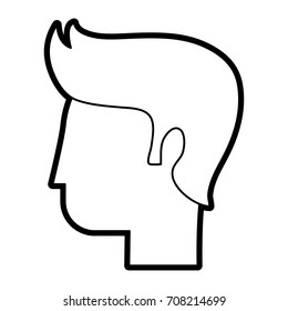 Isolated boy head design