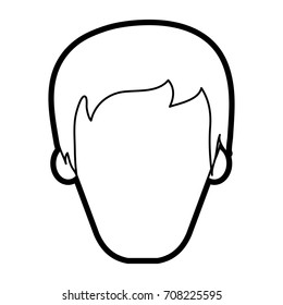 Isolated boy head design
