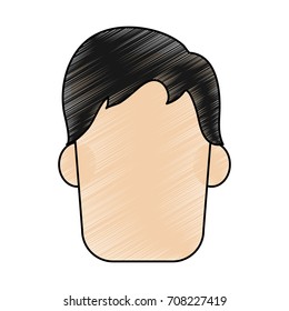 Isolated boy head design