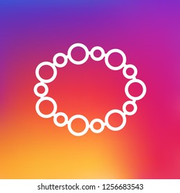 Isolated bracelet icon line symbol on clean background. Vector wristband element in trendy style.