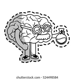 Isolated brain with flask design