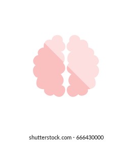 Isolated Brain Flat Icon. Imagination Vector Element Can Be Used For Brain, Imagination, Mentality Design Concept.