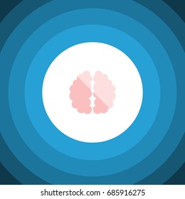 Isolated Brain Flat Icon. Imagination Vector Element Can Be Used For Brain, Imagination, Mentality Design Concept.