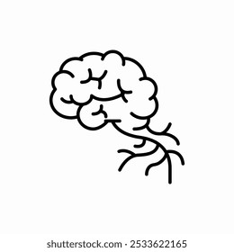 ícone do cérebro isolado sinal vetor