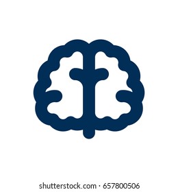 Isolated Brain Icon Symbol On Clean Background. Vector Marrow Element In Trendy Style.