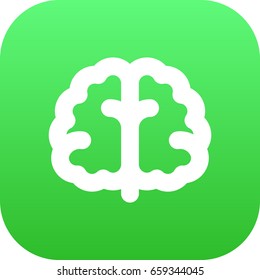 Isolated Brain Icon Symbol On Clean Background. Vector Marrow Element In Trendy Style.