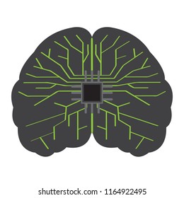 Isolated brain network icon. Artificial intelligence