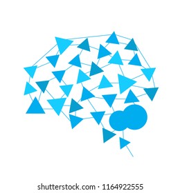 Isolated brain network icon. Artificial intelligence
