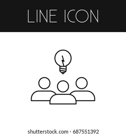 Isolated Brainstorming Outline. Business Discussion Vector Element Can Be Used For Brainstorm, Team, Discussion Design Concept.