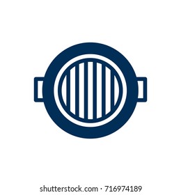 Isolated Brazier Icon Symbol On Clean Background. Vector Grill Top View Element In Trendy Style.