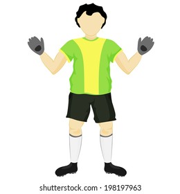 isolated brazil dress goalie standing vector illustration
