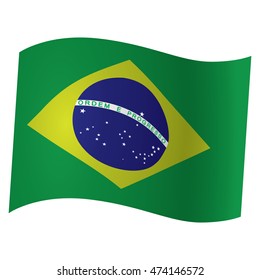 Isolated Brazilian flag, Vector illustration