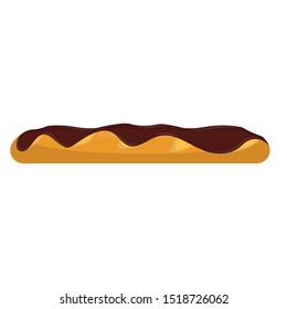 Isolated bread with chocolate on a white background - Vector