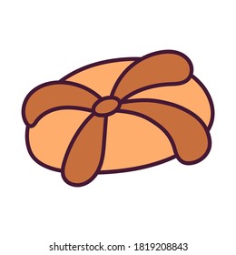 Isolated bread of the dead. Day of the Dead - Vector