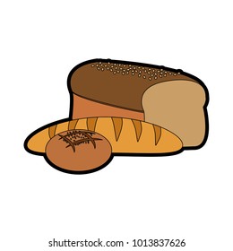 Isolated bread design