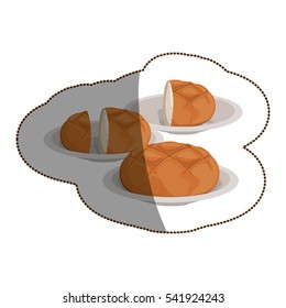 Isolated bread design