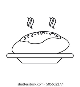 Isolated bread food design