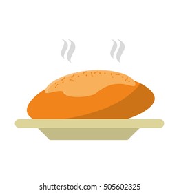 Isolated bread food design