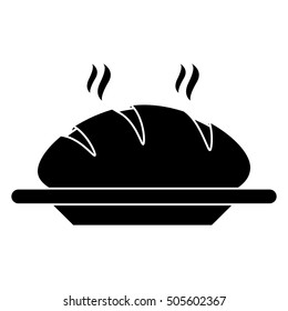 Isolated bread food design