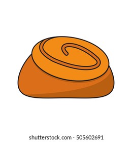 Isolated bread food design