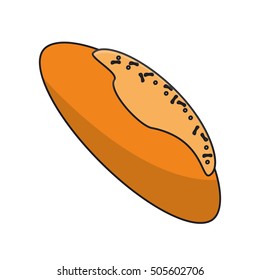 Isolated bread food design