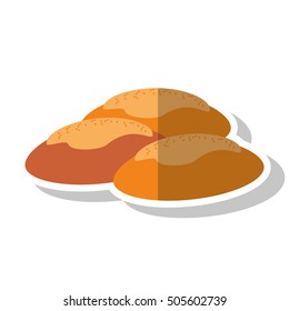 Isolated bread food design