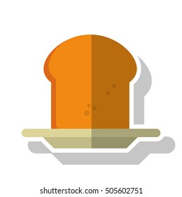 Isolated bread food design
