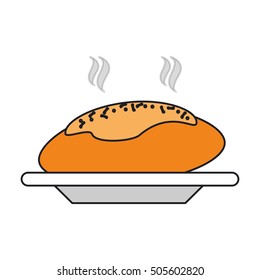 Isolated bread food design
