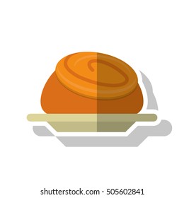 Isolated bread food design