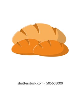 Isolated bread food design