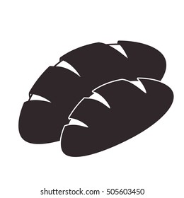 Isolated bread food design