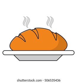 Isolated bread food design