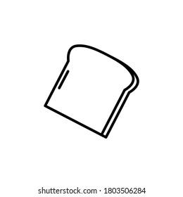 Isolated bread icon design. Bread vector outline illustration. Bread line template design 