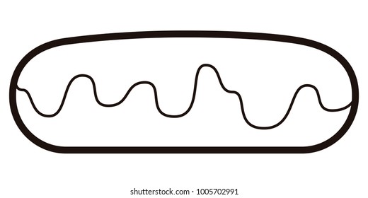 Isolated bread icon on a white background, Vector illustration