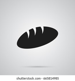 Isolated Bread Icon Symbol On Clean Background. Vector Loaf Element In Trendy Style.