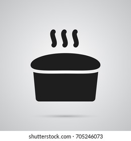 Isolated Bread Icon Symbol On Clean Background. Vector Loaf Element In Trendy Style.