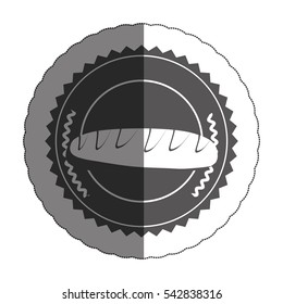 Isolated bread inside seal stamp design