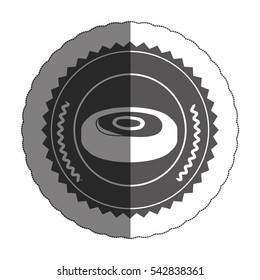 Isolated bread inside seal stamp design
