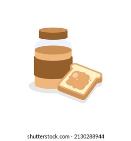 Isolated Bread Jam Chocolate Simple Vector Logo Design