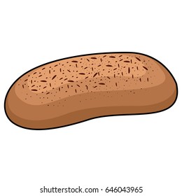 Isolated bread on a white background, Vector illustration