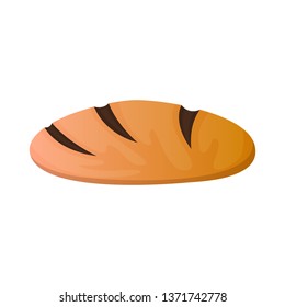 Isolated bread roll image. Vector illustration design