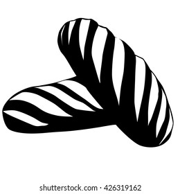 isolated bread silhouette on white background