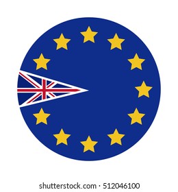 Isolated brexit flag design