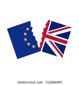 Isolated brexit flag design