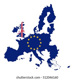 Isolated Brexit Map Design