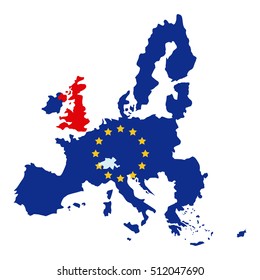 Isolated Brexit Map Design