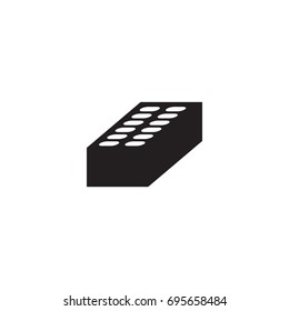 Isolated Brick Icon Symbol On Clean Background. Vector Stone Element In Trendy Style.