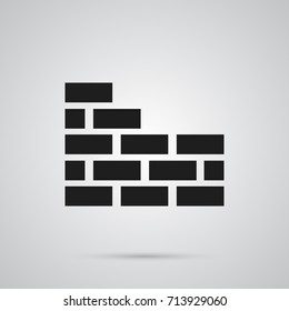 Isolated Brickwork Icon Symbol On Clean Background. Vector Brick Wall Element In Trendy Style.